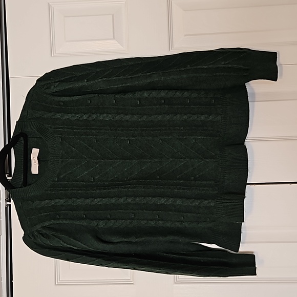 LOFT Petite Bobble Ruffle Hem Sweater - Picture 2 of 4